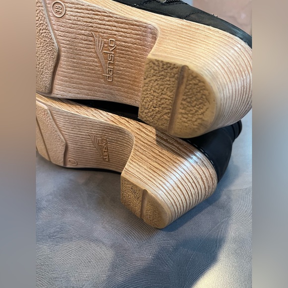 Dansko Maria Black Oiled Leather Ankle Boots Size 38 - Picture 11 of 15